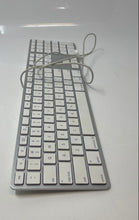 Load image into Gallery viewer, Apple Model A1243 White Silver Tone Wired Numeric Keypad Keyboard Not Tested