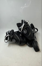 Load image into Gallery viewer, Bobicom Boys Black White Lace-Up Light-Up Adjustable Strap Inline Skates Size 9