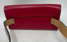 Load image into Gallery viewer, Kate Spade New York Womens Red Leather Card Holder Adjustable Strap Belt Bag