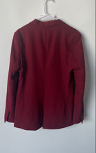 Load image into Gallery viewer, Bershka Womens Burgundy Long Sleeve Double-Breasted Four-Button Blazer Size L