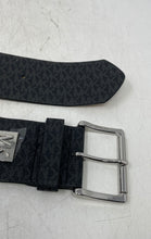 Load image into Gallery viewer, Michael Kors Womens Black Monogral Wide Elastic Buckle Adjustable Belt Size L/XL