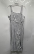 Load image into Gallery viewer, Tahari Womens Gray Striped Square Neck Sleeveless Sheath Dress Size 14