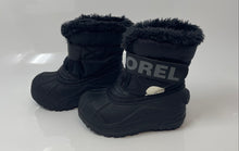 Load image into Gallery viewer, Sorel Kids Commander Black Waterproof Round Toe Mid-Calf Snow Boots Size 9