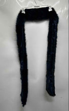 Load image into Gallery viewer, Banana Republic Womens Blue Faux Fur And Satin Long Neck Warmer Scarf