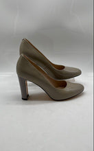 Load image into Gallery viewer, Angelo Vani Womens Cream Round Toe Slip-On Block Pump Heels Size EU 38