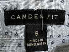 Load image into Gallery viewer, Banana Republic Mens Blue Printed Cotton Camden Fit Button-Up Shirt Size S