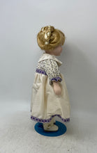 Load image into Gallery viewer, Marian Yu Designs Hilary Blonde Hair Porcelain Doll In White Floral Dress W/ Box