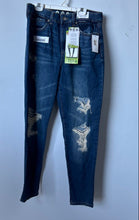 Load image into Gallery viewer, Rewash Womens Blue Denim Distressed High-Rise Skinny Leg Jeans Sz 13/31 With Tag
