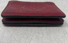 Load image into Gallery viewer, Coach Womens Red Signature Print Inner Pockets Bifold Wallet