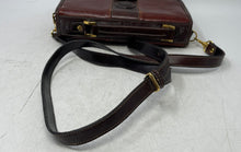 Load image into Gallery viewer, Vintage Rina Rich Womens Brown Leather Adjustable Strap Crossbody Handbag