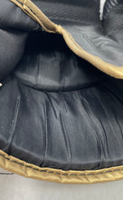Load image into Gallery viewer, Venum Black Gold Leather Designed Adjustable Cuff Strap Sparring Boxing Gloves