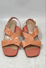Load image into Gallery viewer, Rinaldi Womens Pink Buckle Square Toe Low Heel Slingback Sandals Size EUR 41