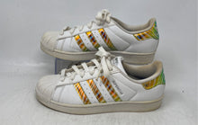 Load image into Gallery viewer, Adidas Kids Superstar White Leather Low Top Lace-Up Sneakers Shoes Size 6