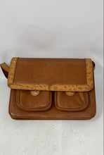 Load image into Gallery viewer, Bellerose Womens Brown Leather Outer Pockets Adjustable Strap Flap Crossbody Bag