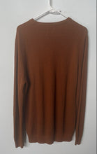 Load image into Gallery viewer, Zara Mens Mustard Long Sleeve Round Neck Ribbed Hem Pullover Sweater Size L