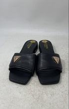 Load image into Gallery viewer, Guess Womens Black Leather Open Toe Slip-On Block Heel Slide Sandals Size 8
