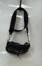 Load image into Gallery viewer, Franco Sarto Womens Black Detachable Strap Pockets Zip Top Lined Crossbody Bag