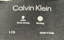 Load image into Gallery viewer, Calvin Klein Mens Black Short Sleeve Tipped Collar Polo Shirt Size Large