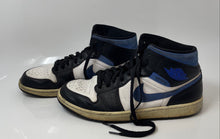 Load image into Gallery viewer, Nike Mens Air Jordan 1 554724-140 Black White Blue Basketball Shoes Size12.5