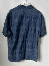 Load image into Gallery viewer, Banana Republic Mens Blue Print Collared Short Sleeve Button-Up Shirt Size Large