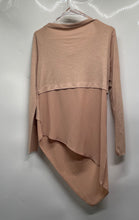 Load image into Gallery viewer, Zara Womens Brown Long Sleeve Cowl Neck Asymmetrical Tunic Blouse Top Size M