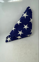 Load image into Gallery viewer, Blue White Stars Pattern Fabric Folded Home Outdoor American Flag