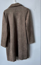 Load image into Gallery viewer, Zara Womens Brown Collared Long Sleeve Open-Front Trench Coat Size Small
