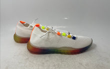 Load image into Gallery viewer, La Sheelah Womens White Rainbow Round Toe Lace-Up Sneakers Shoes Size 8.5