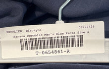 Load image into Gallery viewer, Banana Republic Mens Blue Flat Front Pockets Dress Pants Size 4