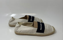 Load image into Gallery viewer, Michael Kors Womens White Black Round Toe Slip-On Espadrille Shoes Size 8