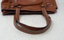 Load image into Gallery viewer, Unbranded Womens Brown Leather Double Handle Inner Pockets Lined Tote Bag
