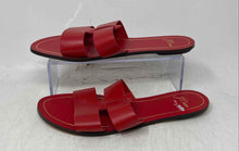 Load image into Gallery viewer, J.Crew Womens Cyprus Red Leather Slip-On Open Toe Slide Sandals Size 8.5