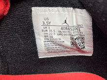 Load image into Gallery viewer, Authentic Nike Kids Jordan 4 Retro Gray Red Sneaker Shoes Size 3.5Y Damaged