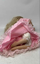 Load image into Gallery viewer, Antique Kneeling In Prayer Pink Lace Dress Sleep Eyes Collectible Porcelain Doll