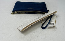 Load image into Gallery viewer, Adrienne Vittadini Womens Blue Detachable Strap Zip Top Wristlet Wallet With Tag
