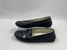 Load image into Gallery viewer, Authentic Tod's Womens Black Leather Slip-On Loafers Shoes Size 7 Damaged