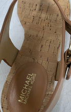 Load image into Gallery viewer, Michael Kors Womens SG17D Brown Leather Block Heel Thong Sandals Size 6M