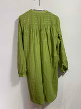 Load image into Gallery viewer, Style & Co Womens Green Textured Long Sleeve Quarter Button Shift Dress Size XS