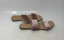Load image into Gallery viewer, Saks Fifth Avenue Womens Pink Velvet Open Toe Slip-On Slide Sandals Size 6