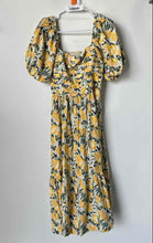 Load image into Gallery viewer, Abercrombie & Fitch Womens Multicolor Lemon Print Puff Sleeve A-Line Dress Sz S