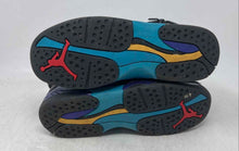 Load image into Gallery viewer, Nike Kids Air Jordan 8 Retro Black Purple Blue Lace-Up Sneakers Shoes Size 3Y