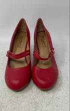 Load image into Gallery viewer, Journee Collection Womens Windy Red Leather Round Toe Mary Jane Pump Heels Sz 10