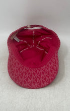Load image into Gallery viewer, Michael Kors Womens Pink Signature Print Cotton Lined Adjustable Baseball Cap