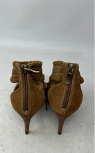 Load image into Gallery viewer, Chinese Laundry Womens Brown Suede Fringe Stiletto Ankle Strap Heels Size 6.5