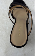 Load image into Gallery viewer, Ann Taylor Womens Brown Leather Open Toe Slip-On Block Platform Heels Size 8M
