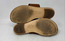 Load image into Gallery viewer, Michael Kors Womens August Brown Leather Toe Ring Flat Slide Sandals Size 7.5M