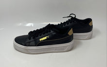 Load image into Gallery viewer, Puma Womens Smash Platform V3 392504 01 Black Lace-Up Sneakers Shoes Size 7