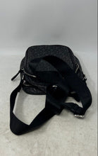 Load image into Gallery viewer, DKNY Womens GIGI Black Monogram Double-Zipper Adjustable Strap Crossbody Bag
