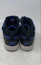 Load image into Gallery viewer, Nike Boys Court Borough Mid 2 Blue Black Leather Lace-Up Sneaker Shoes Size 6Y