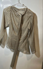 Load image into Gallery viewer, Zara Womens Multicolor Floral Neck Tie Long Sleeve Pullover Blouse Top Size XS